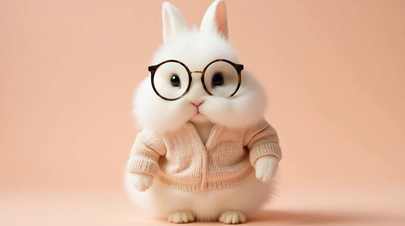 Bunny with Glasses
