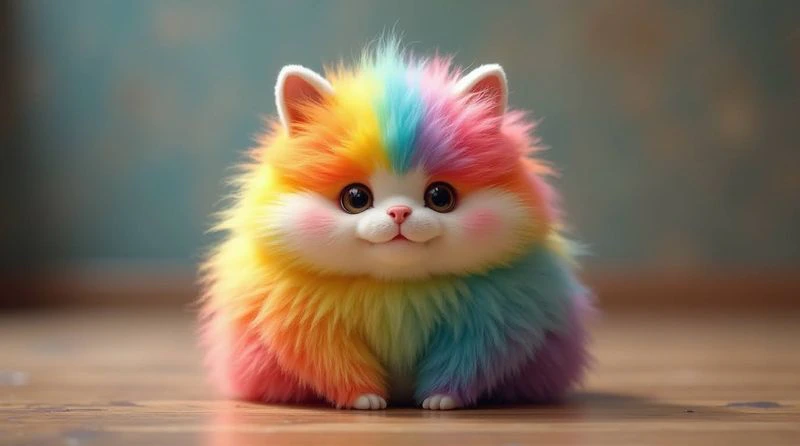 Fluffy Rainbow Creature