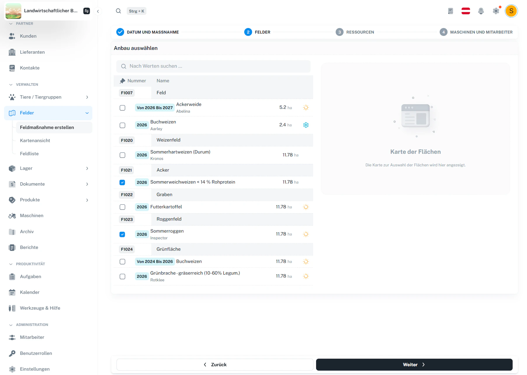 Schritt 2 – Anbauten auswählen