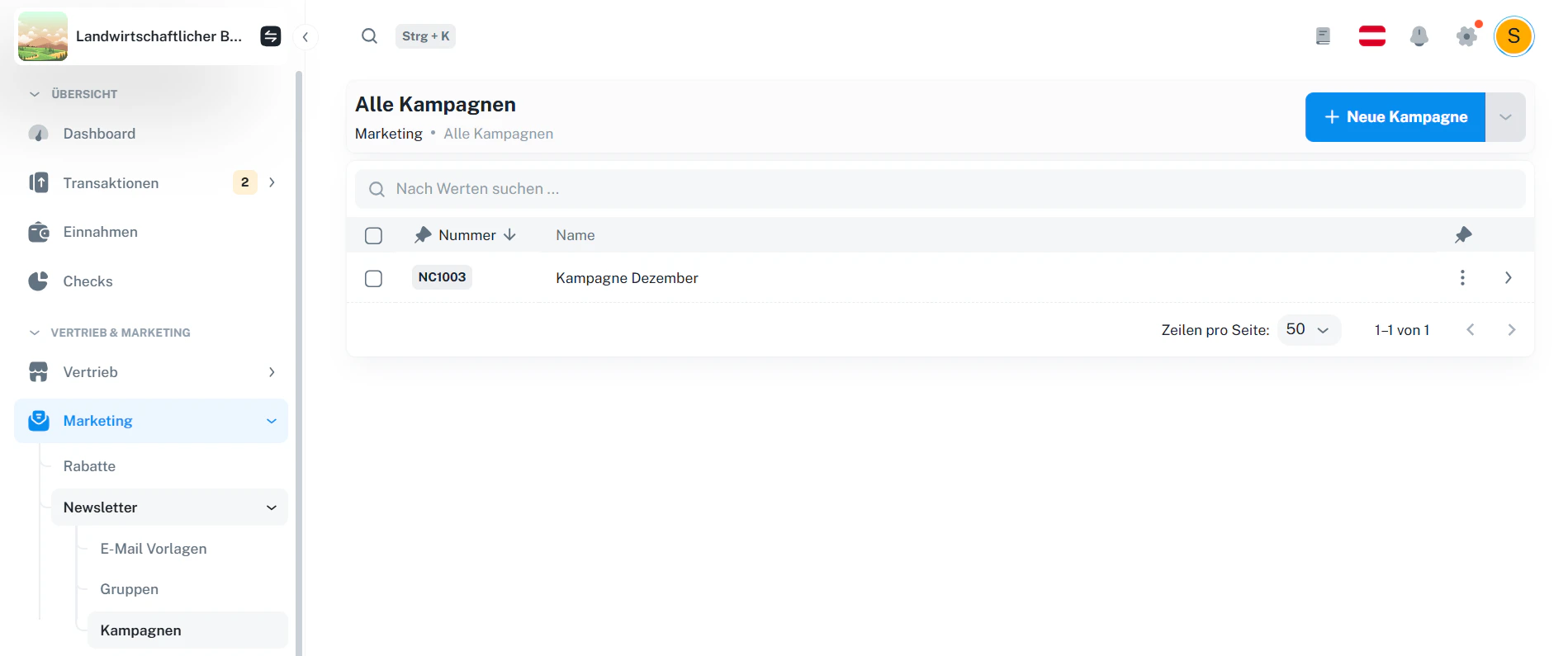 Kampagnen – Übersicht