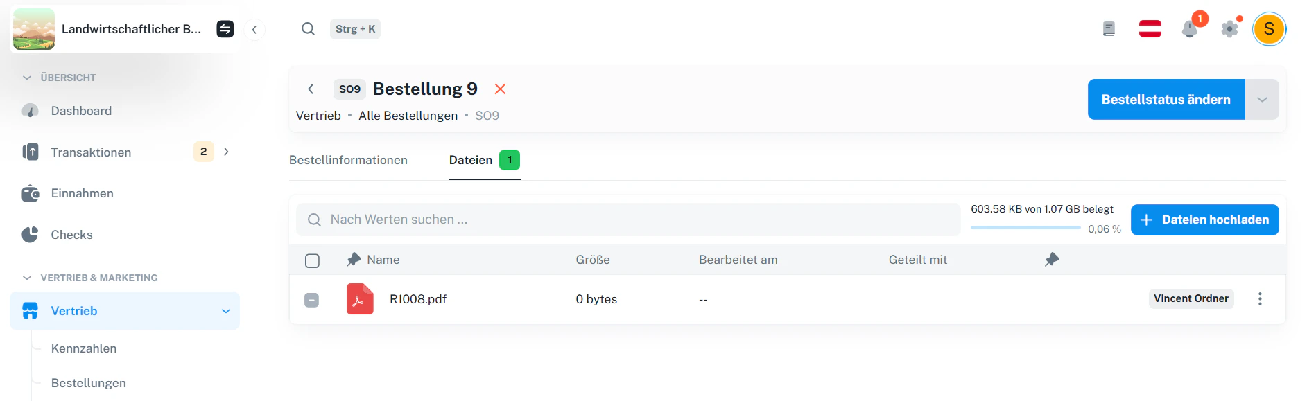 Bestellung – Dateien