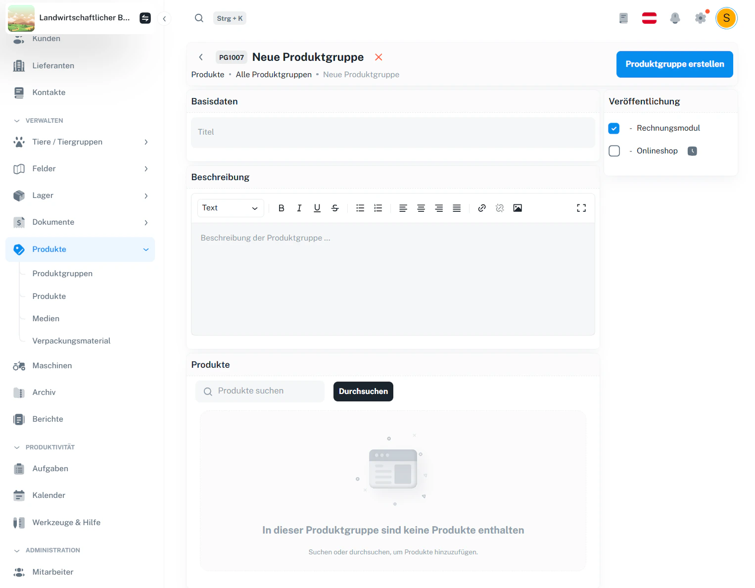 Neue Produktgruppe – Maske