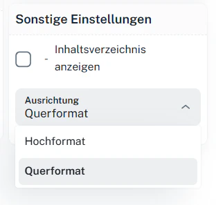 Ausrichtung – Hochformat oder Querformat