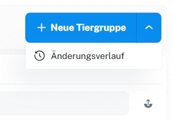 Tiergruppen – Menü oben rechts (Änderungsverlauf)