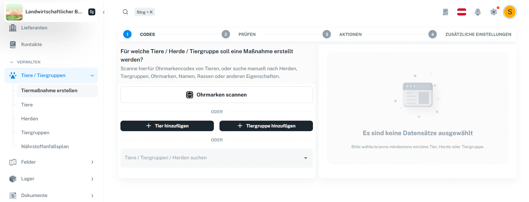 Schritt 1 – Codes (Überblick)