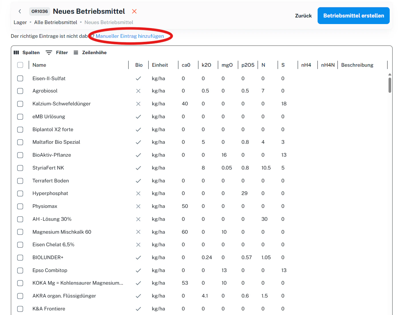 Mineraldünger – Katalog auswählen