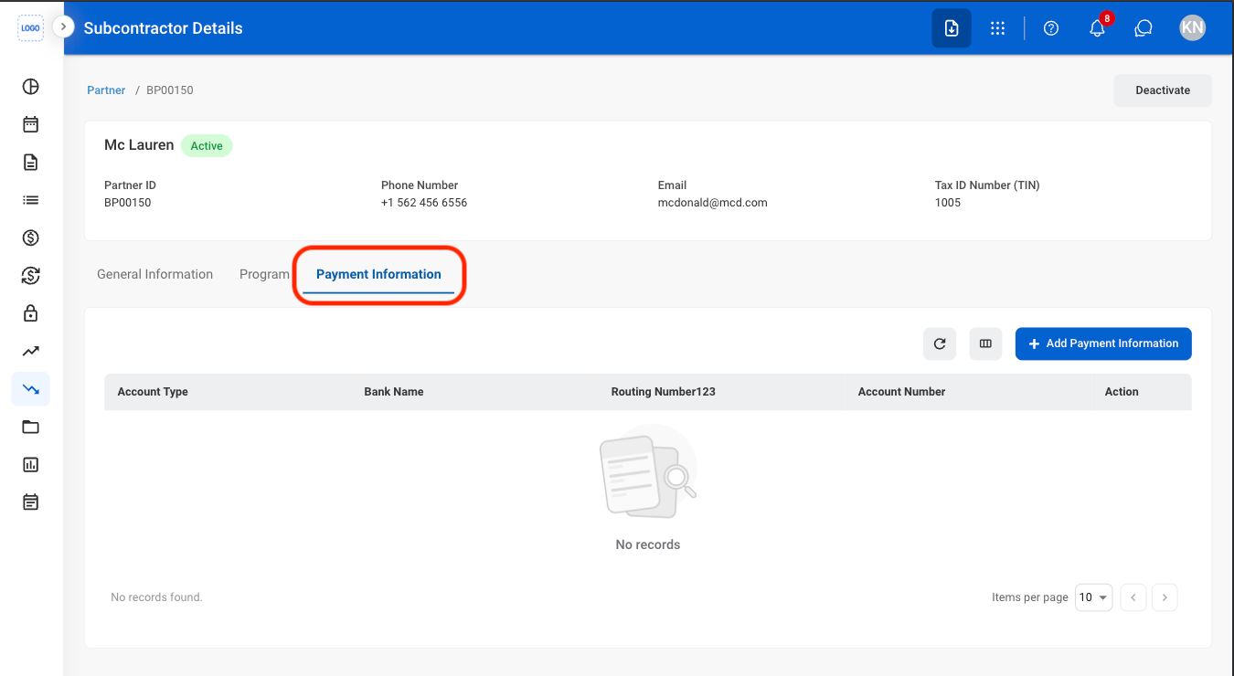 A AP P Payment Info