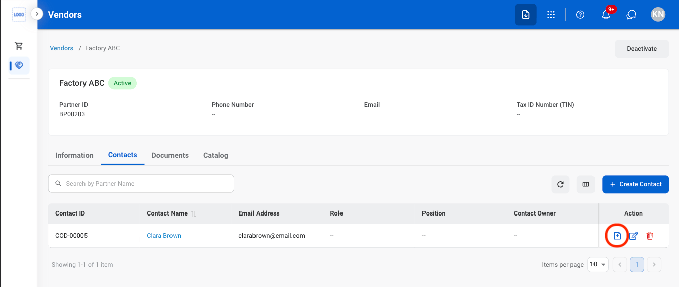 P V Req Contact