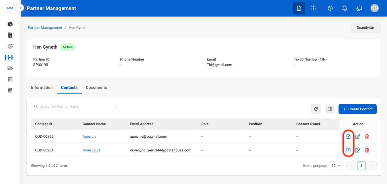 PM PM Contact Acct