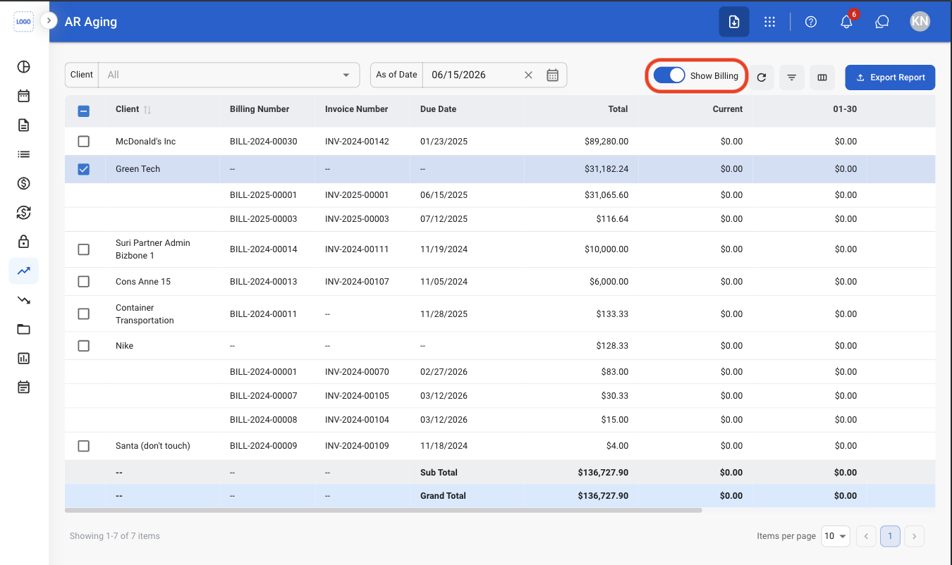 A AR AR Billing