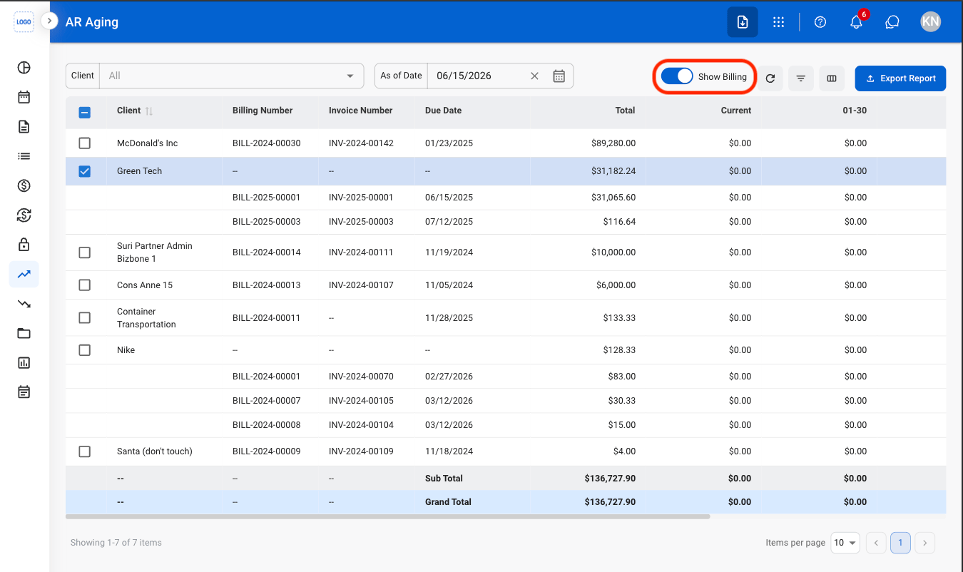 A AR AR Billing