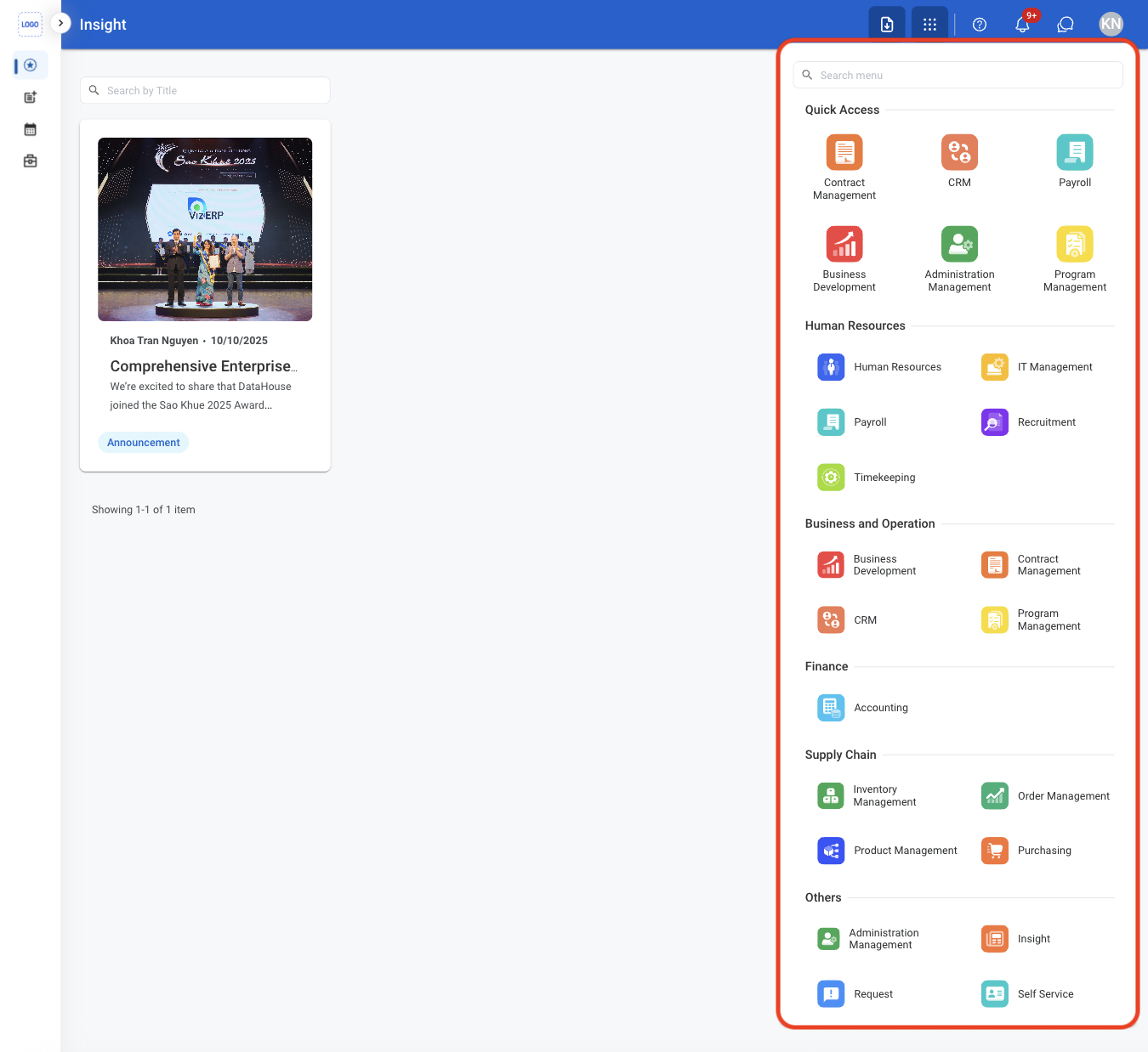 UIO Menu