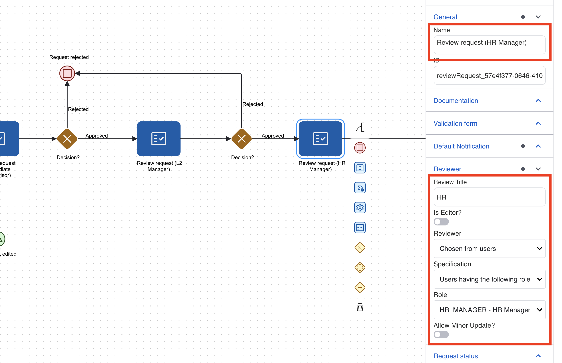 Leave Request Review Request Properties
