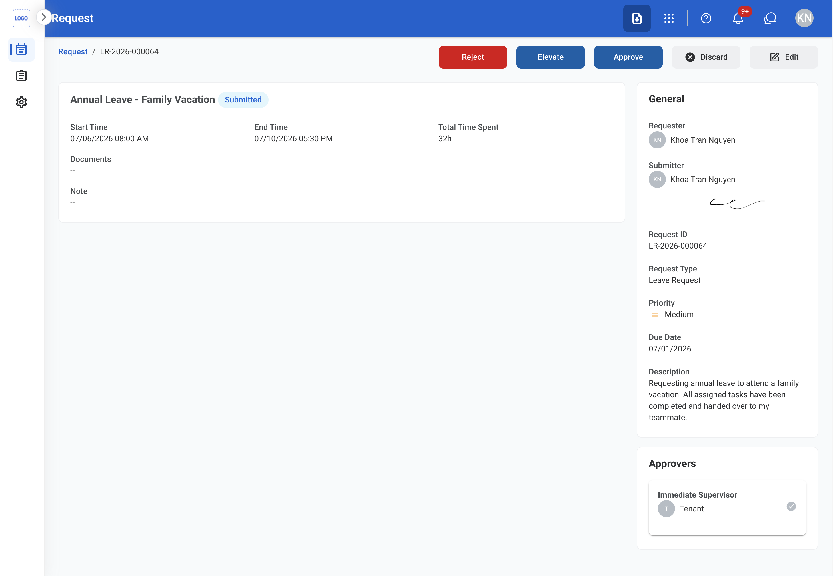 Review Leave Request