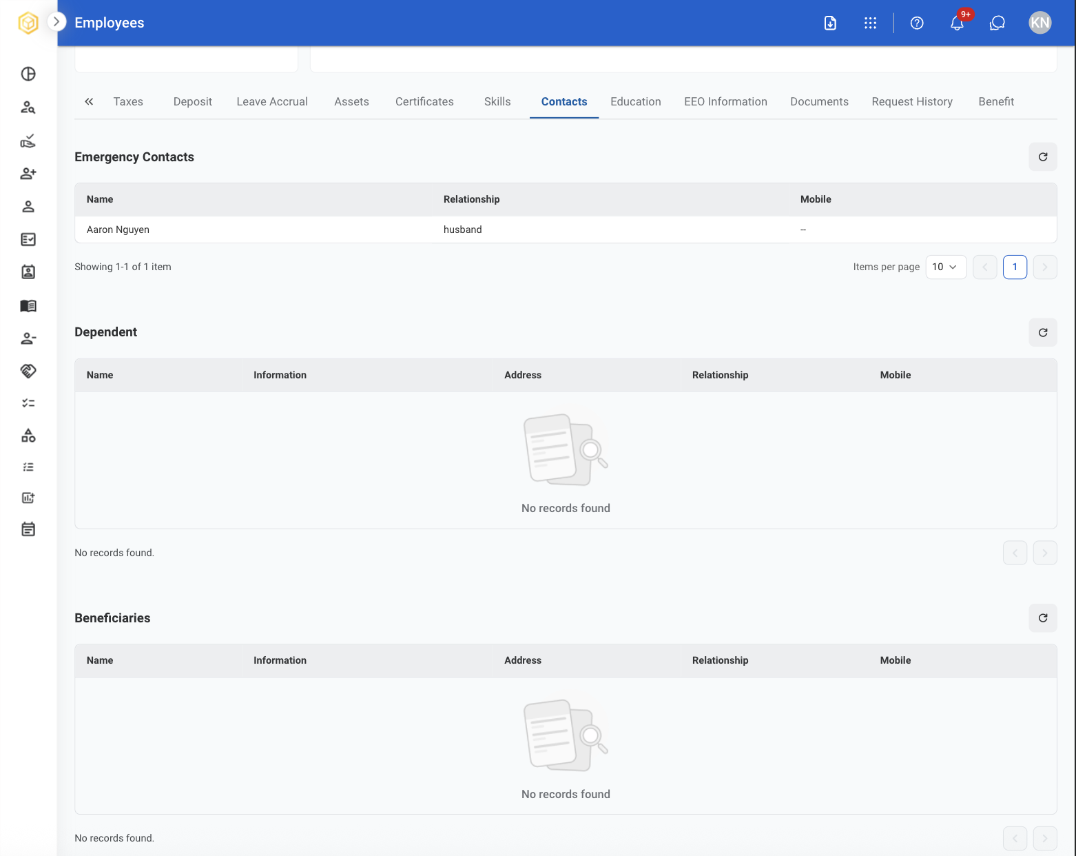 View Contacts