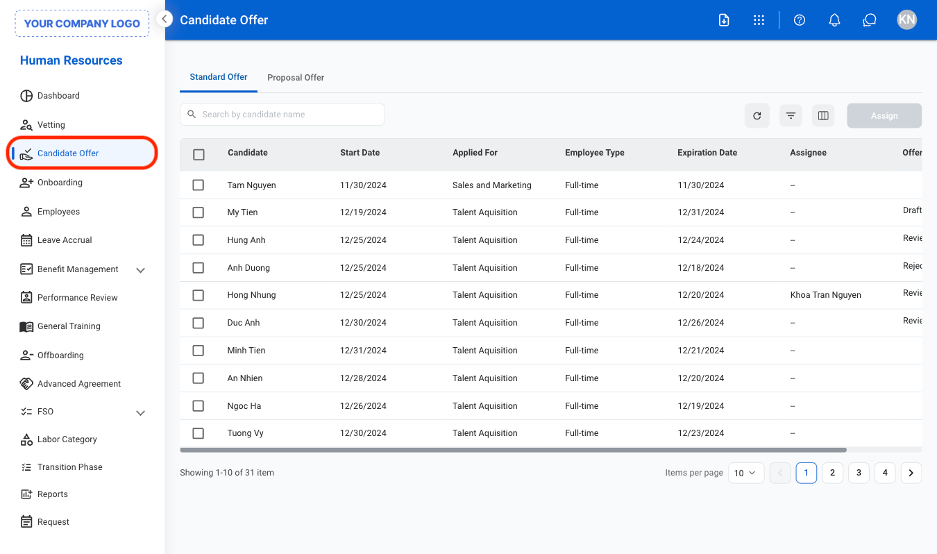 HR CO Nav