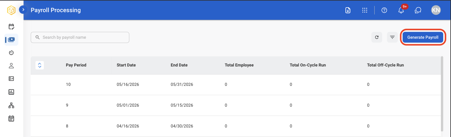 P Generate Payroll