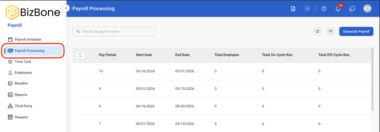 P Payroll Processing