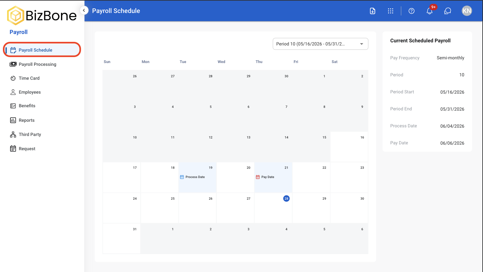 P Payroll Sched