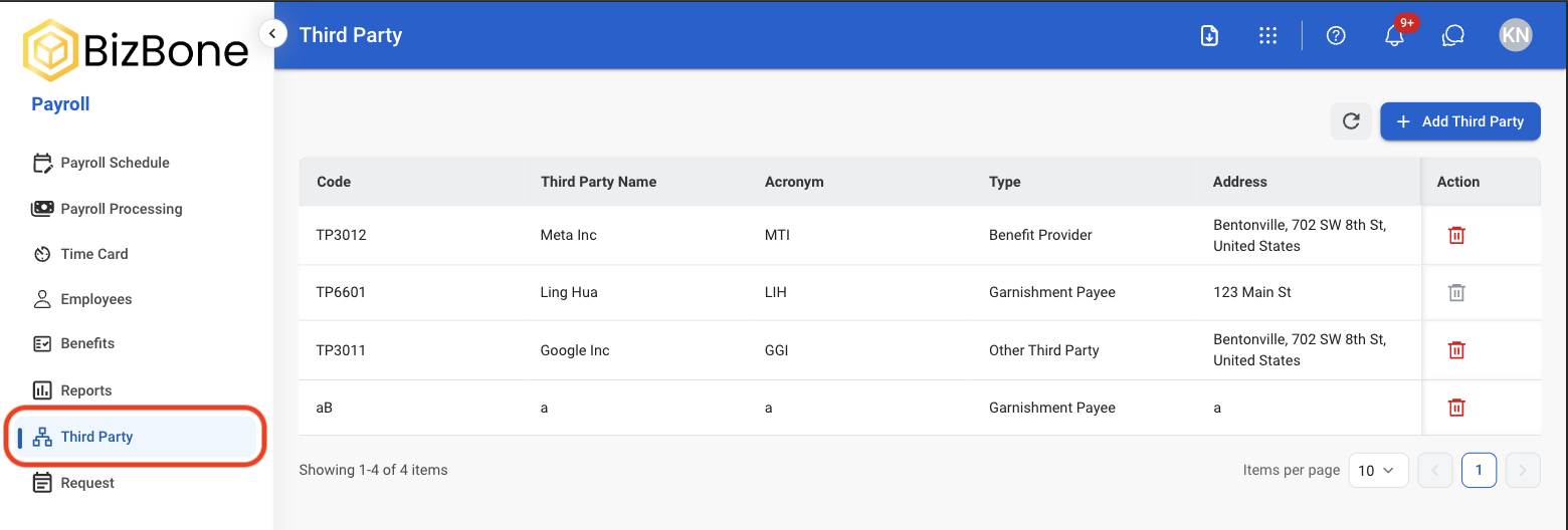P Third Party