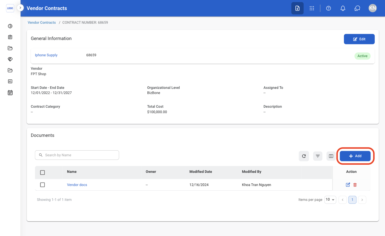 CM VC Add Doc
