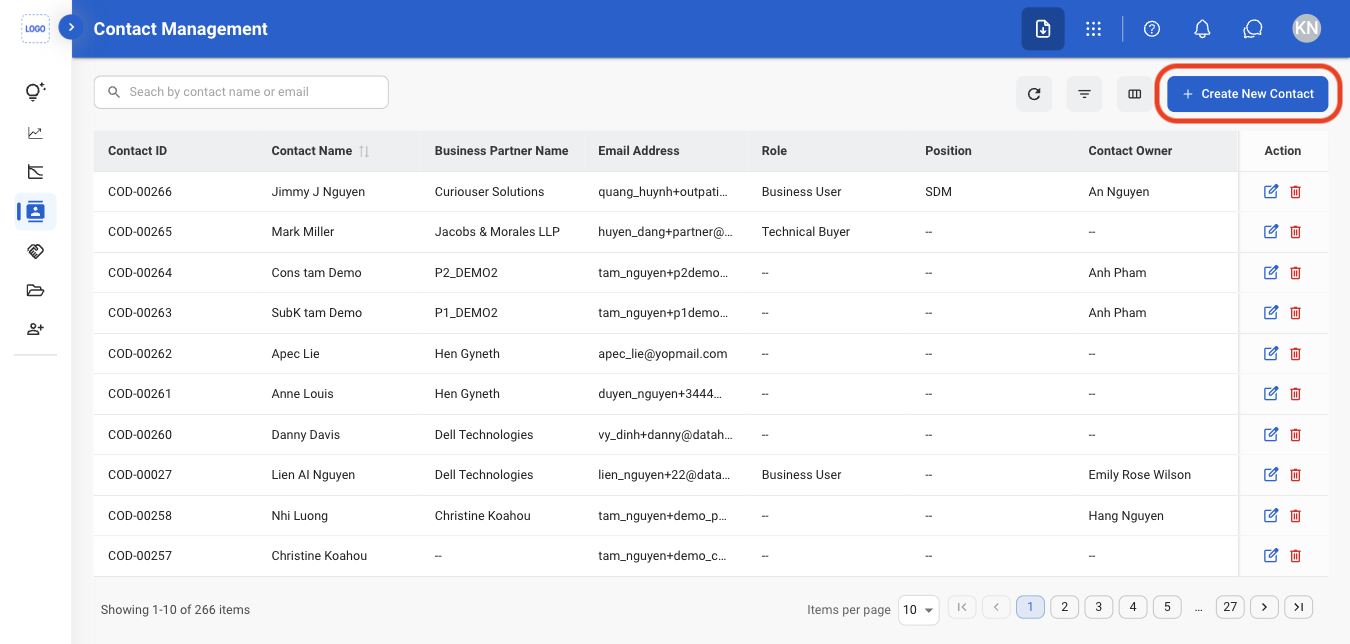 CRM CM Create