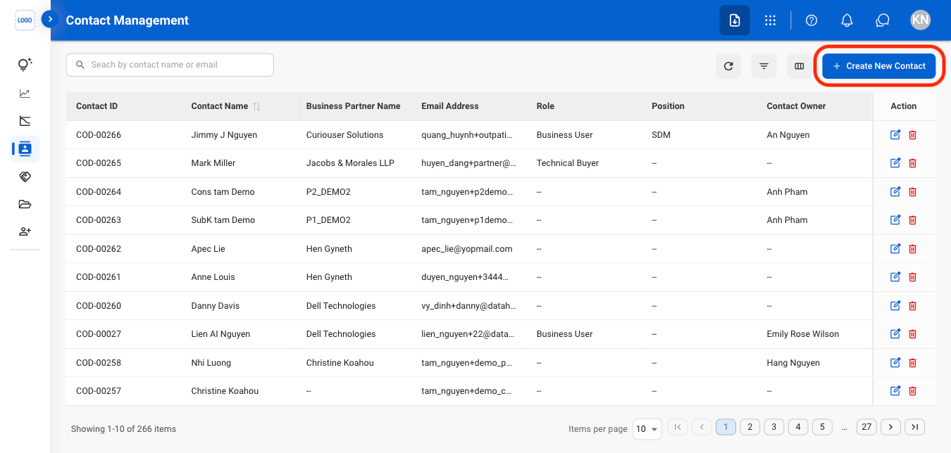 CRM CM Create