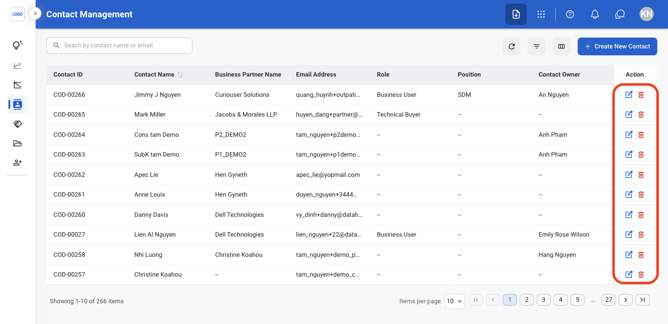 CRM CM Modify