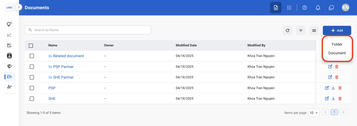 CRM D Add Type