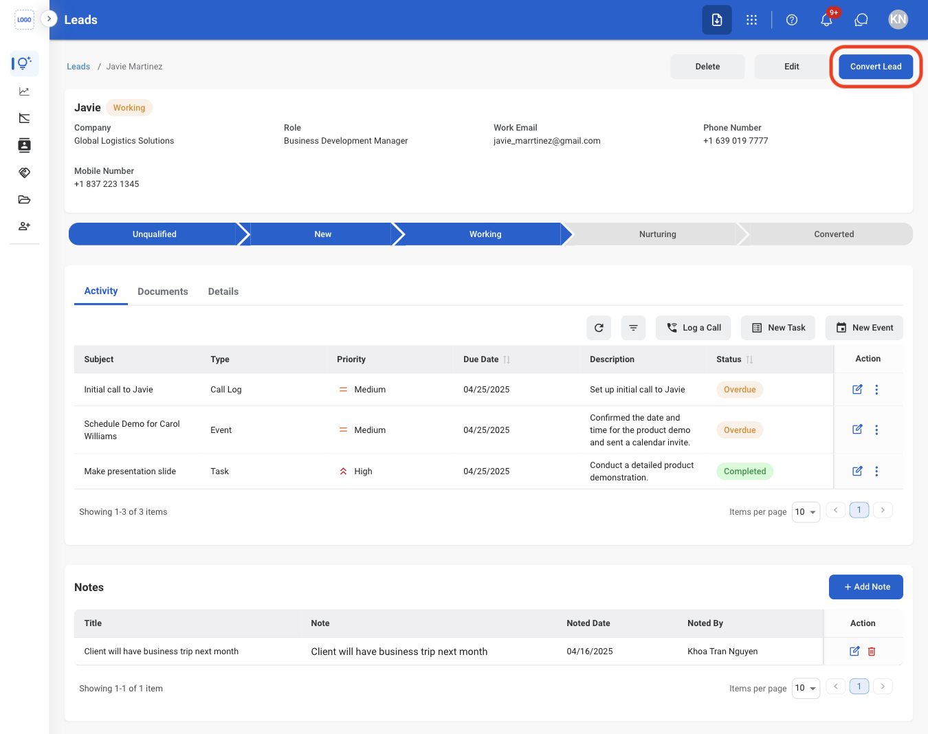CRM L Convert