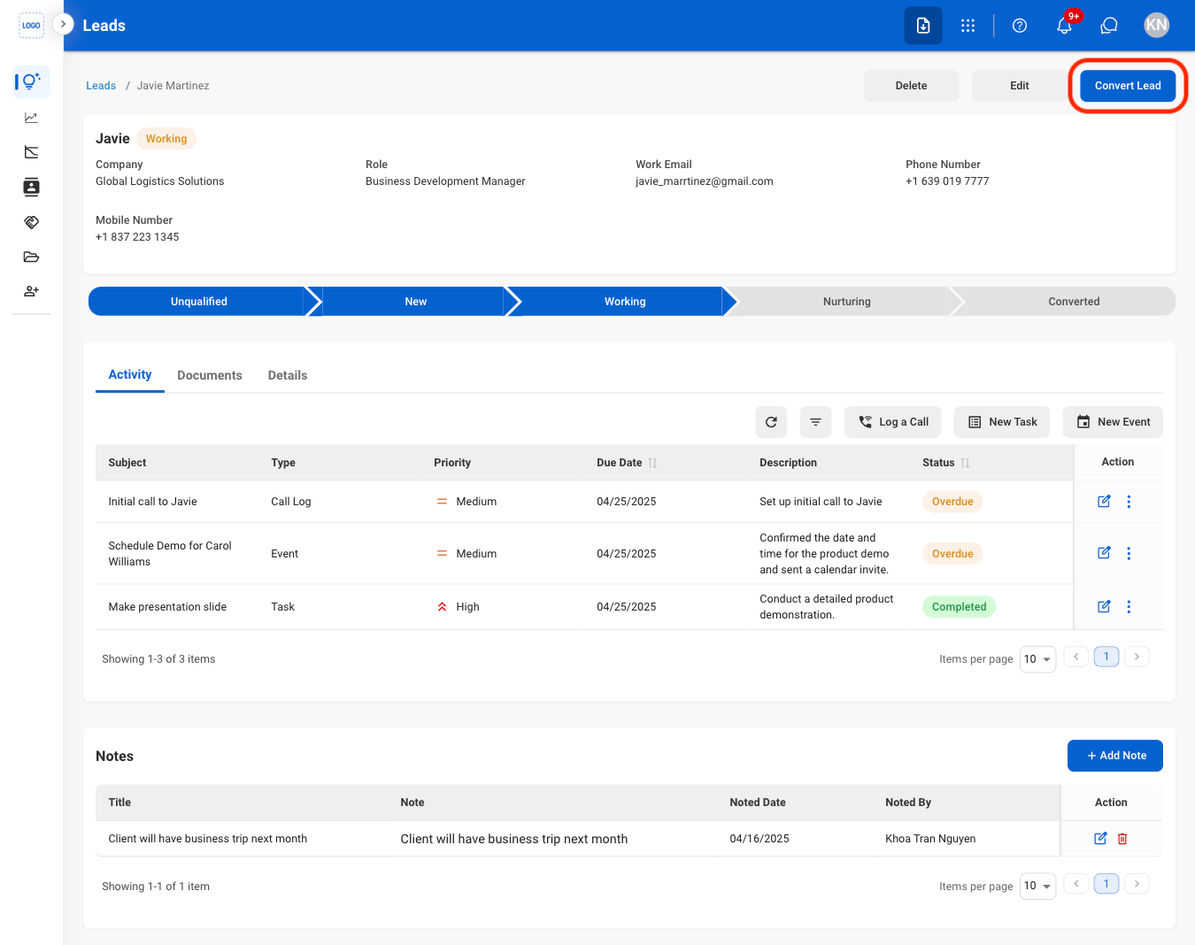 CRM L Convert