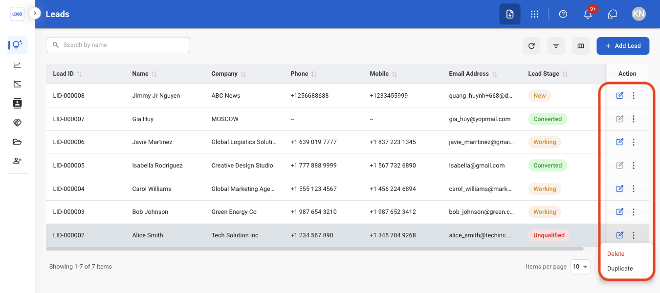 CRM L Modify
