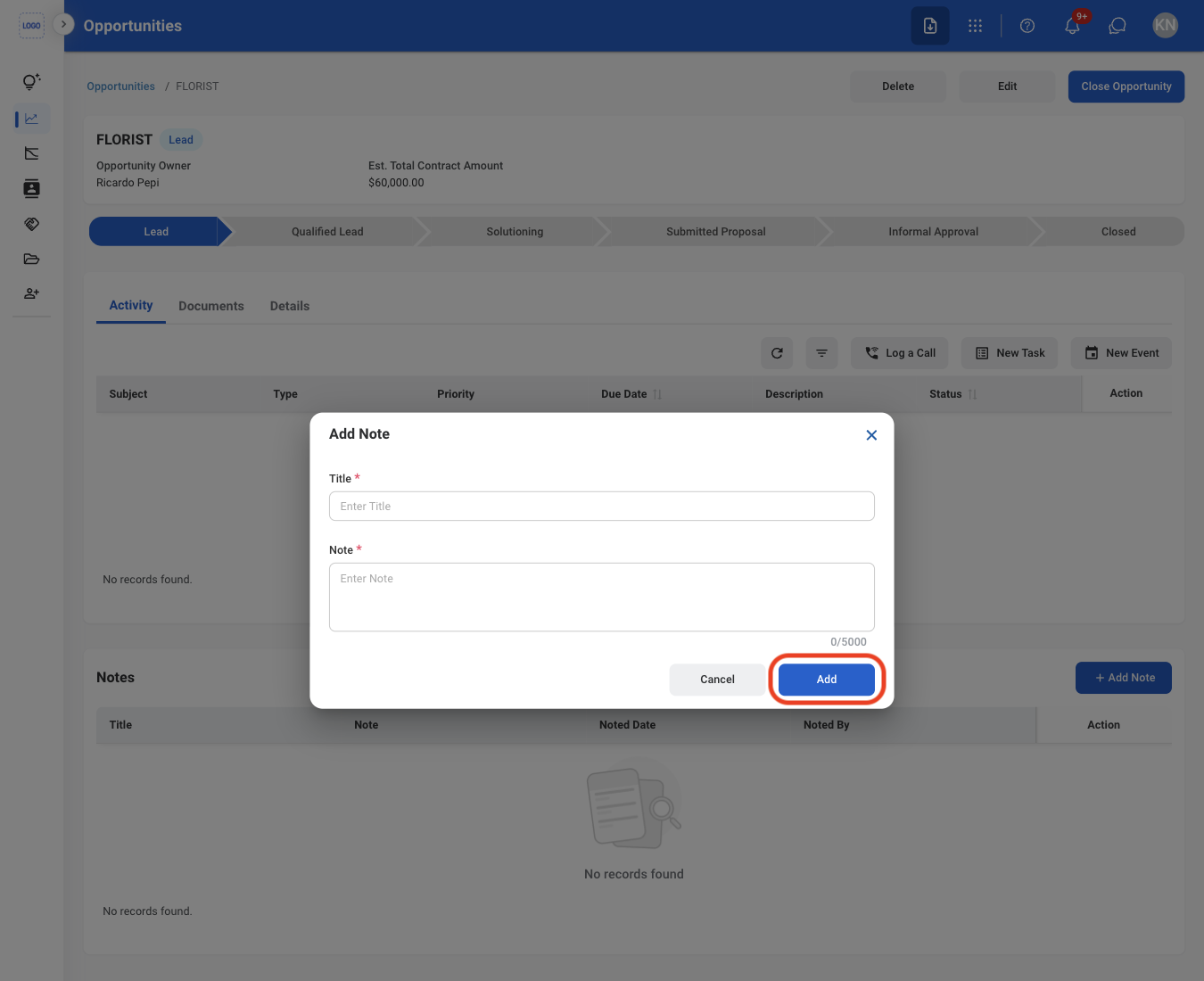 CRM L Note C