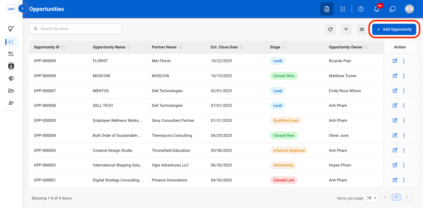 CRM O Add
