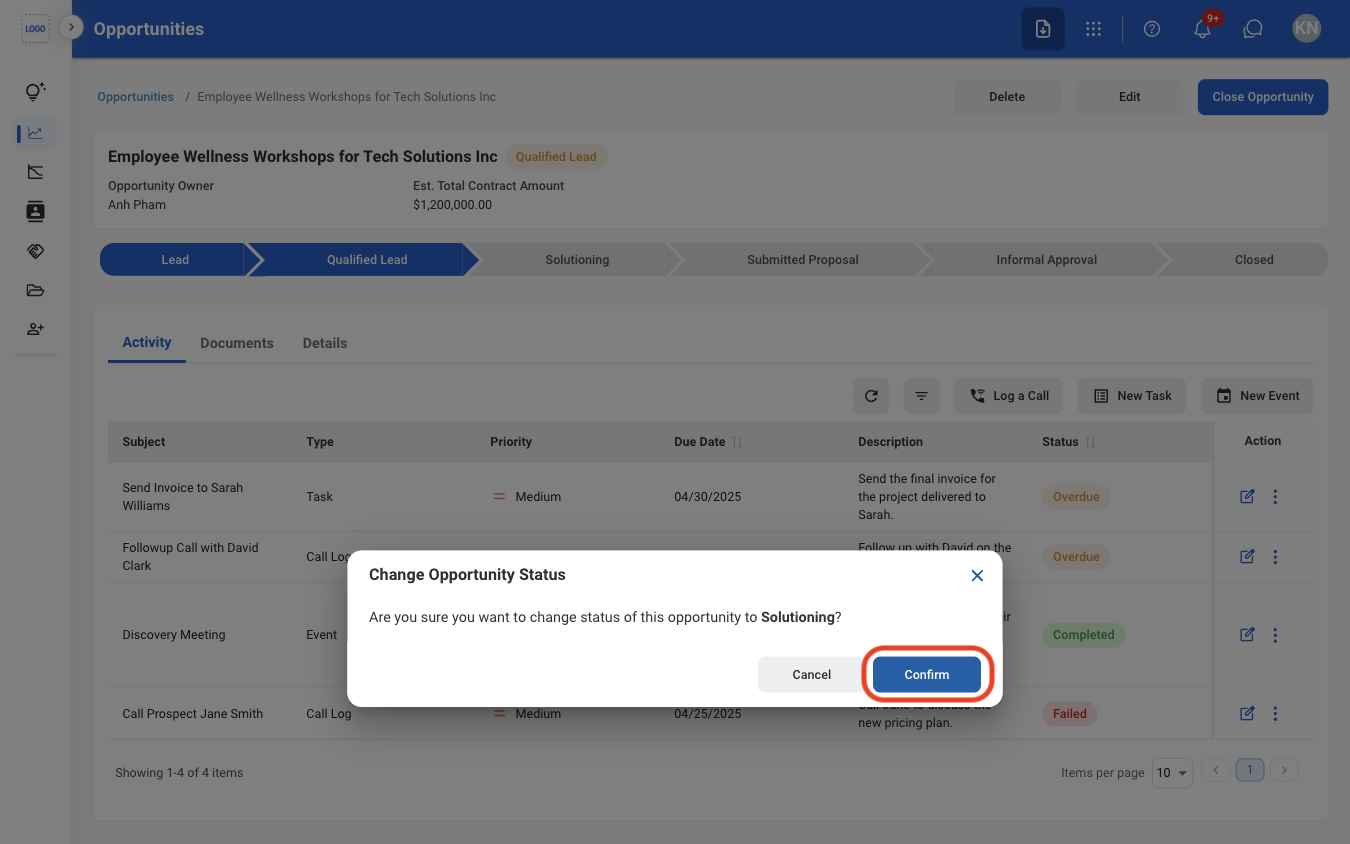 CRM O Status C