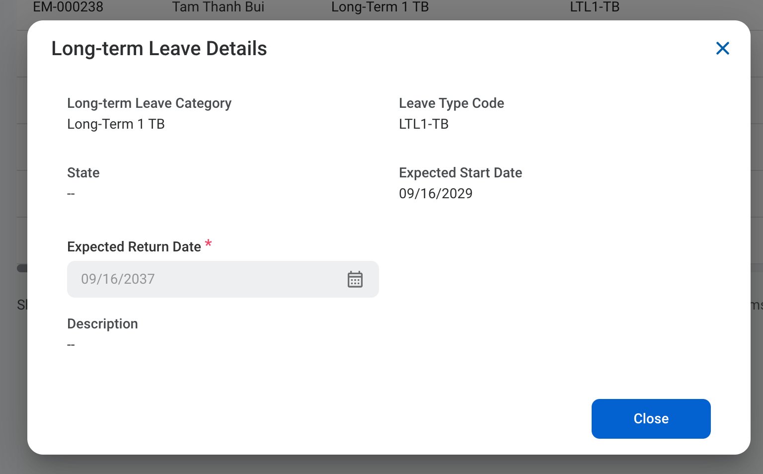 HR LTL Details