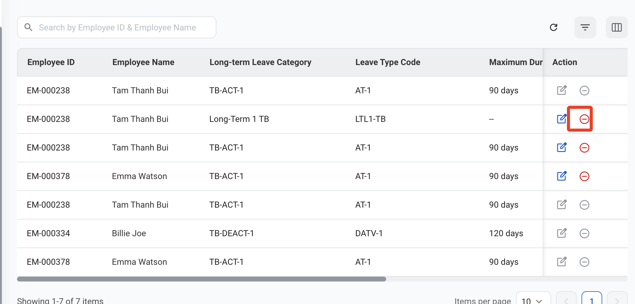 HR LTL Remove