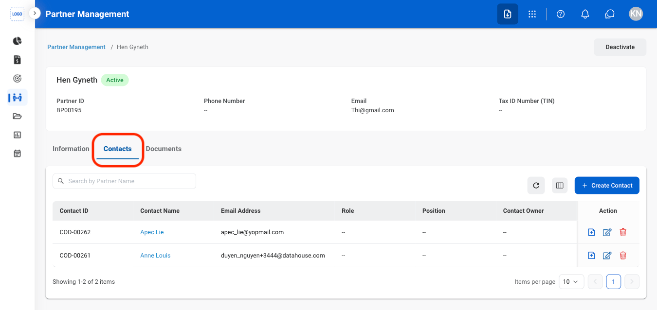 PM PM Contacts