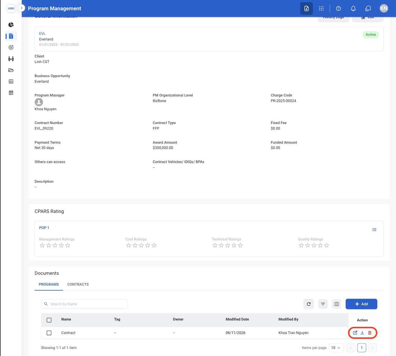 PM PM Doc Actions