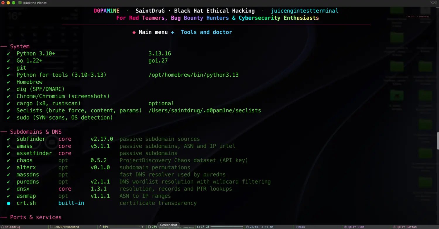 The d0pam1ne doctor output