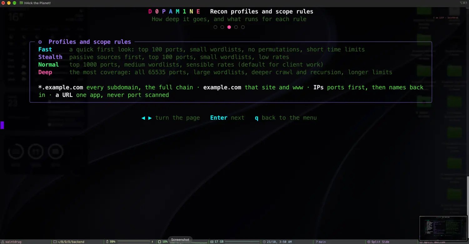 Recon profiles and scope rules