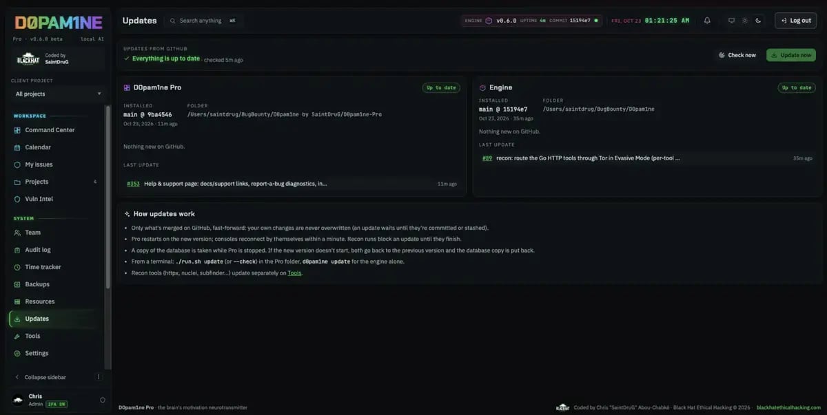 Updates: what is waiting on GitHub for Pro and the engine