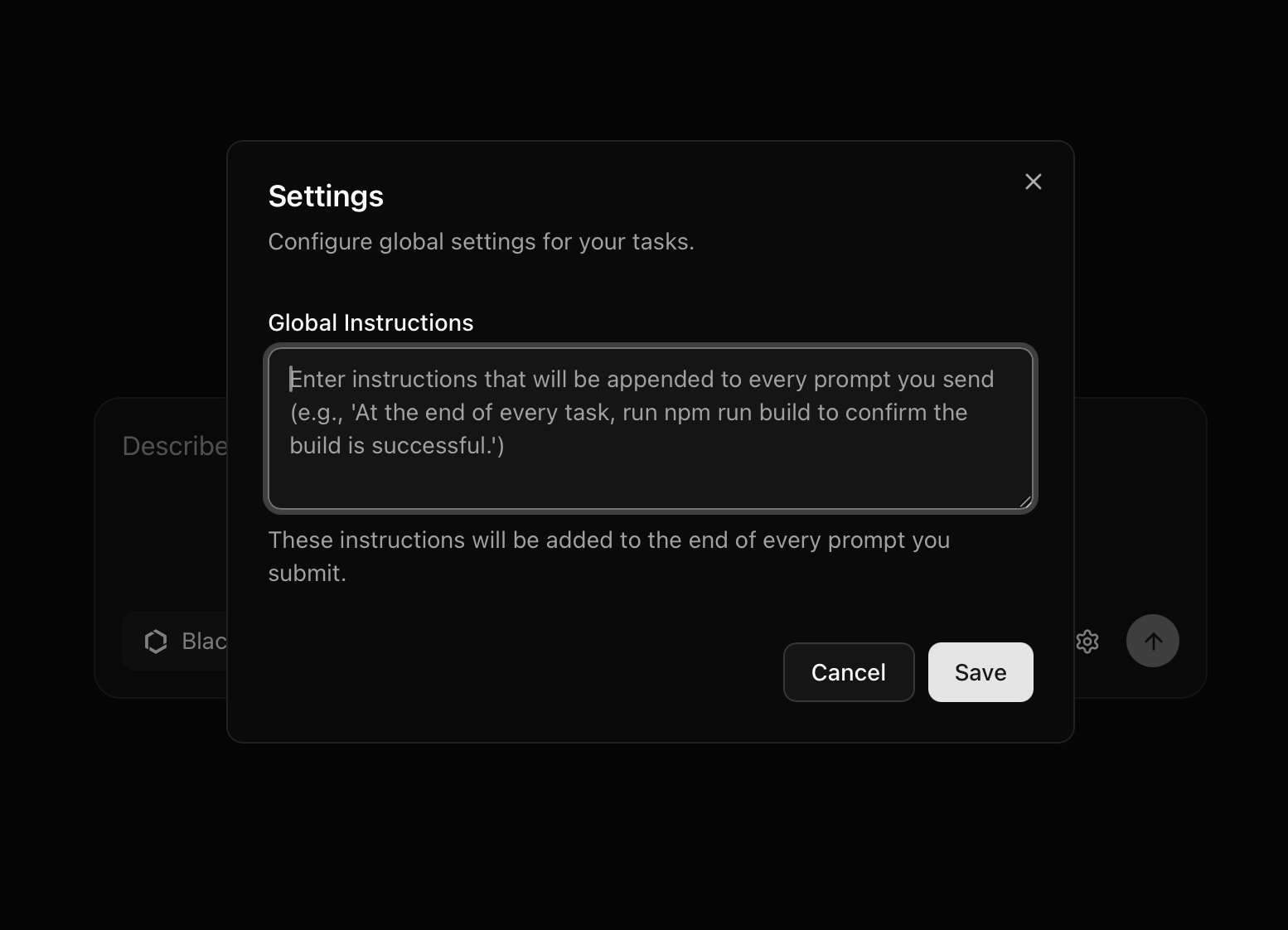 Global Instructions