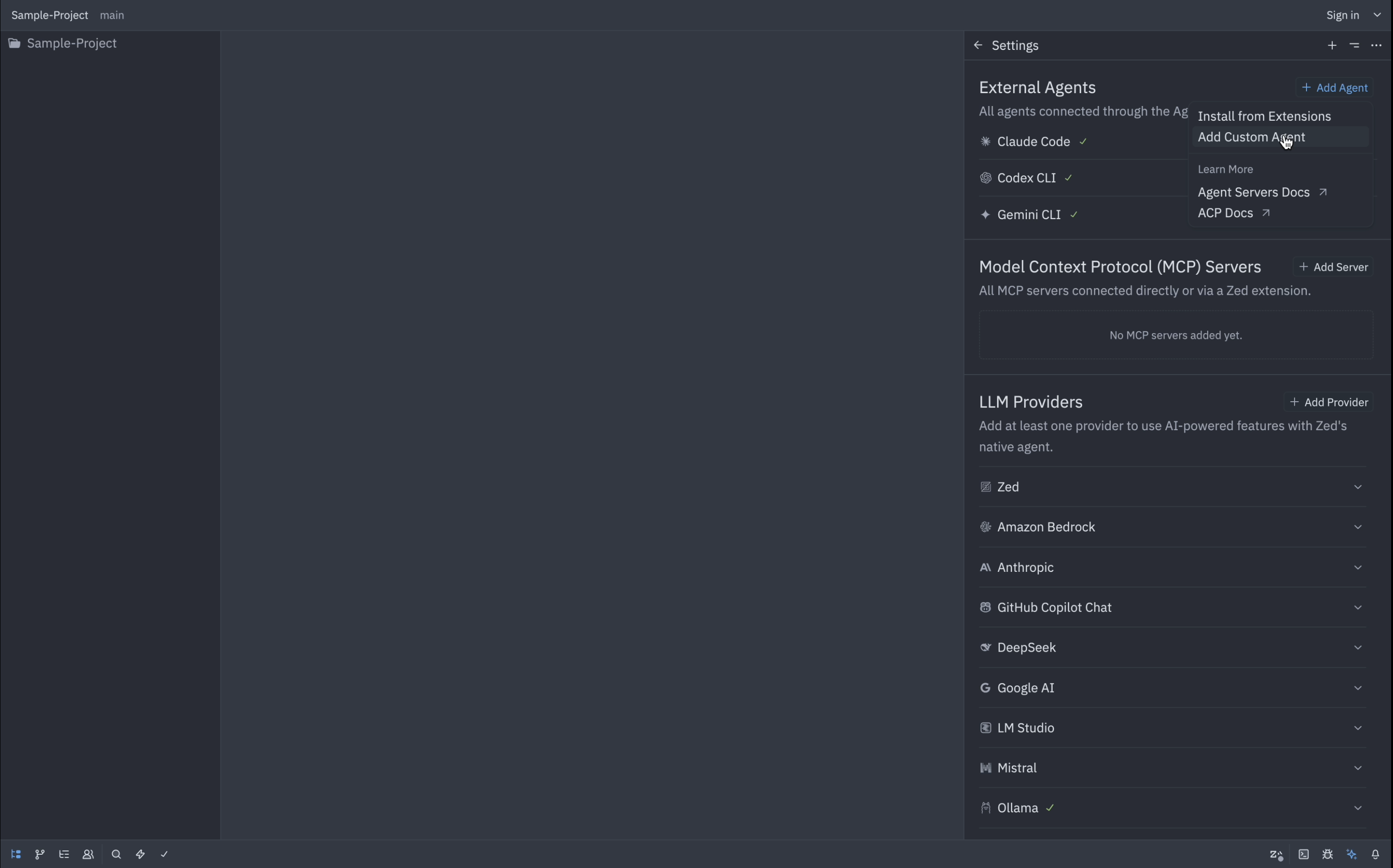 Step 2: Add Custom Agent