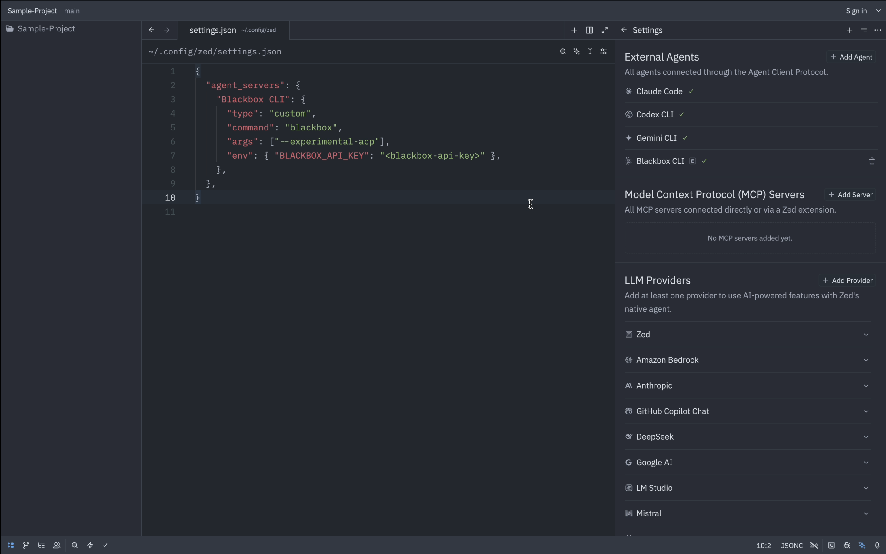 Step 3: Add Blackbox JSON Configuration