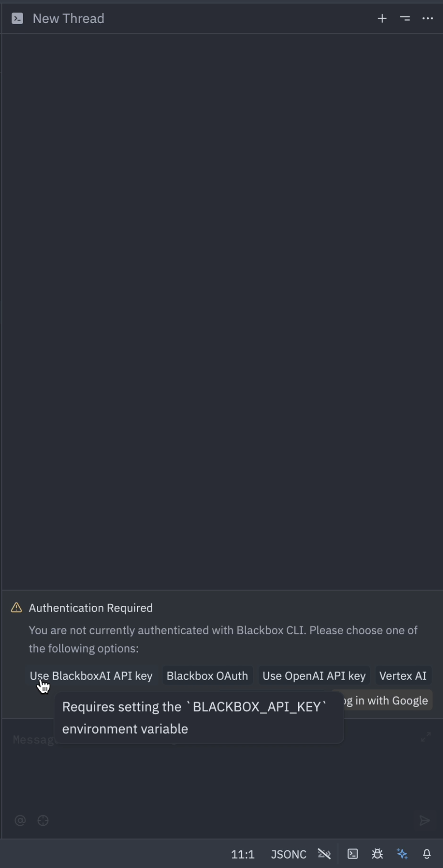 Step 5: Use Blackbox AI API Key Authentication