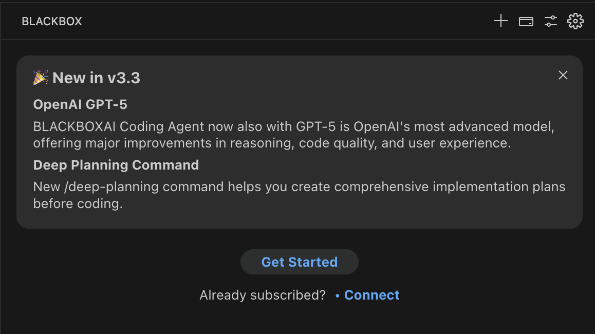 Connect BLACKBOXAI Account