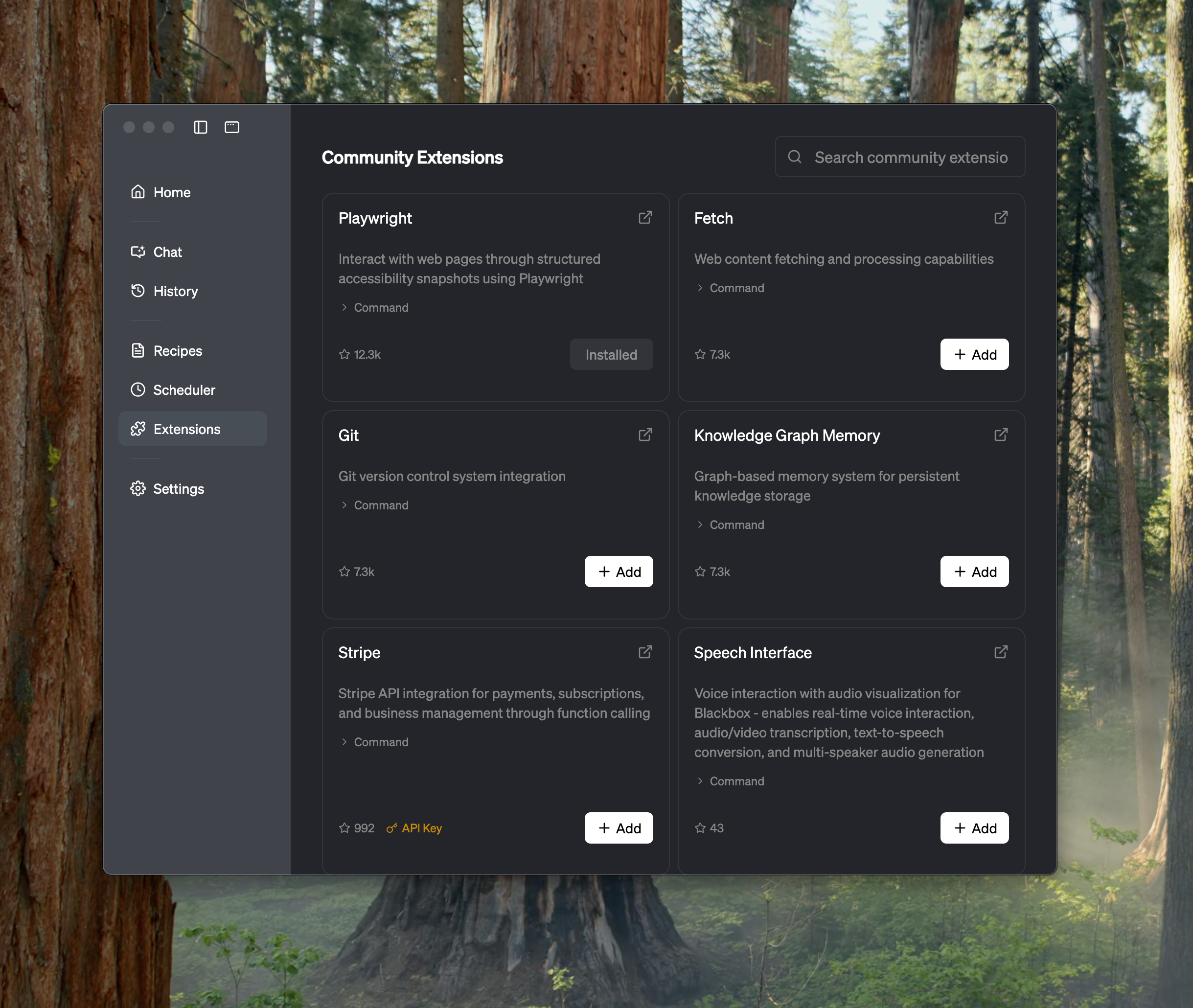 Using existing extensions