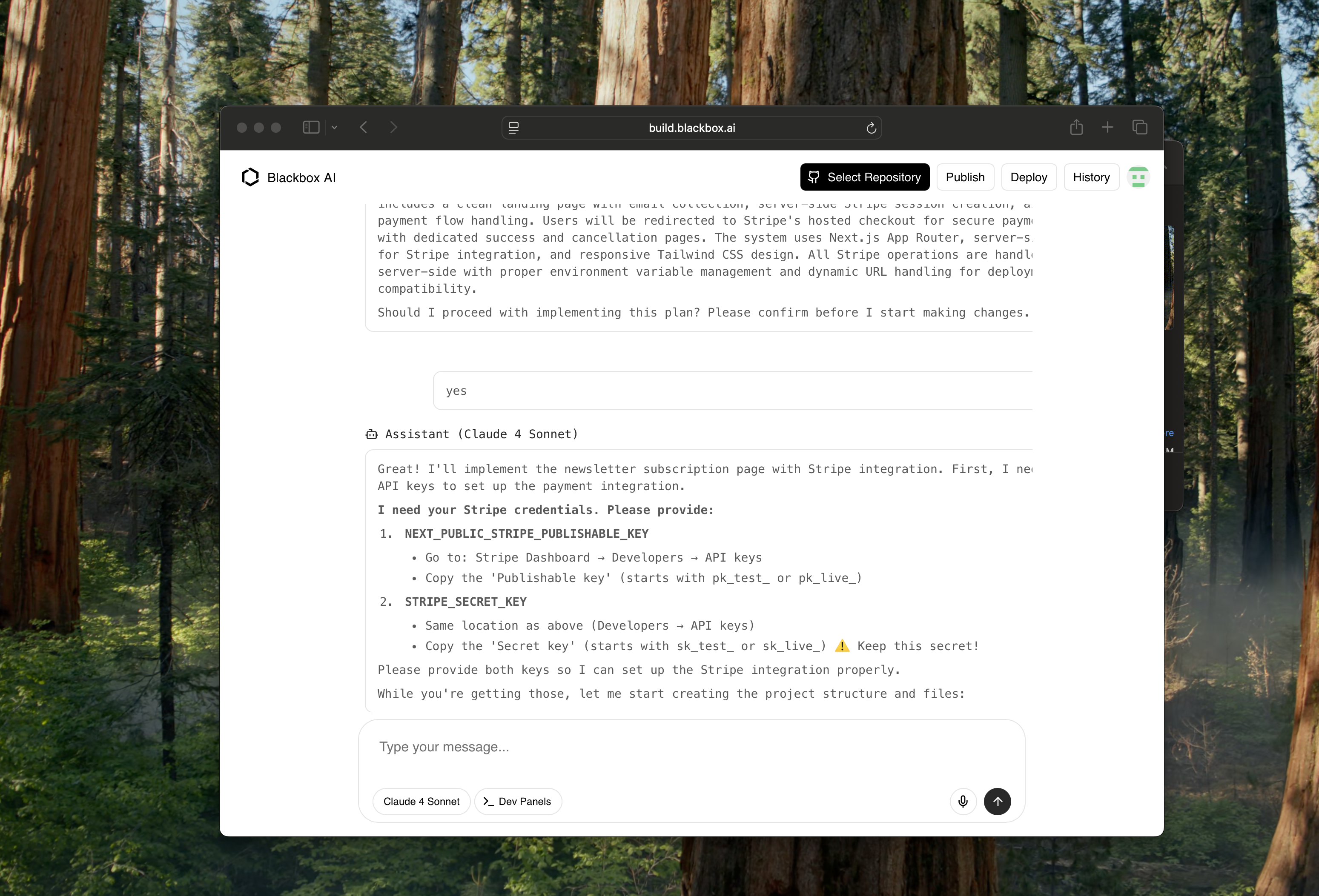 Stripe integration
