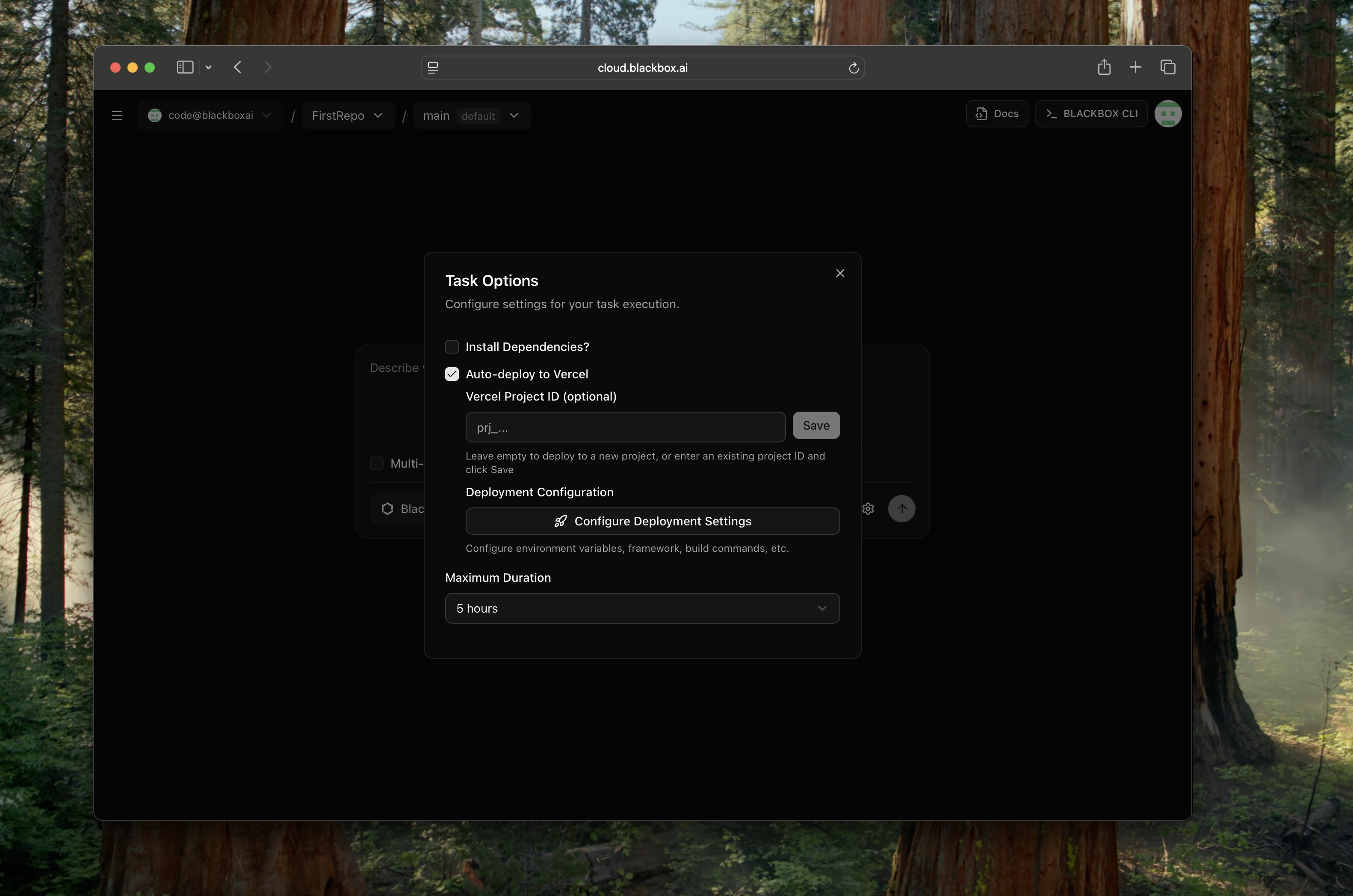 Vercel Config Deploy